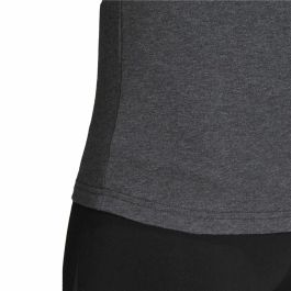 Camiseta de Manga Corta Mujer Adidas Loungewear Essentials Logo Gris oscuro