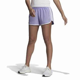 Pantalones Cortos Deportivos para Mujer Adidas Marathon 20 Lila Azul