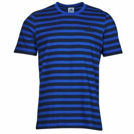 Camiseta de Manga Corta Hombre Adidas Stripty SJ Azul