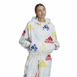 Chaqueta Deportiva para Mujer Adidas Essentials Multi-Colored Logo Blanco