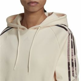 Sudadera con Capucha Mujer Adidas AllOver Print Beige