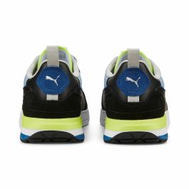 Zapatillas Casual Hombre Puma R22 Azul Amarillo