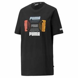 Camiseta de Manga Corta Hombre Puma Essential Logo Repeat Graphic Negro