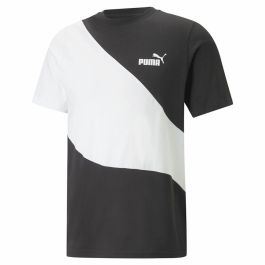 Camiseta de Manga Corta Hombre Puma Powert Blanco Negro