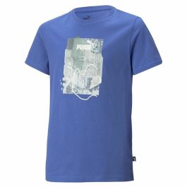 Camiseta de Manga Corta Niño Puma Essentials+ Street Art Grap Azul