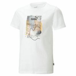 Camiseta de Manga Corta Niño Puma Essentials+ Street Art Grap Blanco