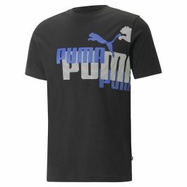 Camiseta de Manga Corta Hombre Puma Ess+ Logo Power Negro
