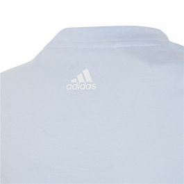 Camiseta de Manga Corta Infantil Adidas Linear Logo Azul