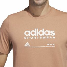 Camiseta de Manga Corta Hombre Adidas Lounge Marrón