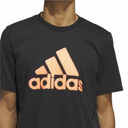 Camiseta de Manga Corta Hombre Adidas Logo Negro (L)