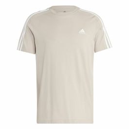 Camiseta de Manga Corta Hombre Adidas 3 Stripes Beige (L)