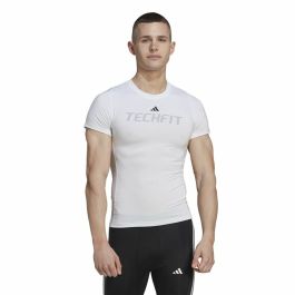 Camiseta de Manga Corta Hombre Adidas techfit Graphic Blanco