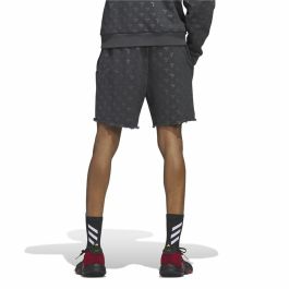 Pantalones Cortos de Baloncesto para Hombre Adidas Trae Allover Print Gris