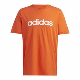 Camiseta de Manga Corta Hombre Adidas Essentials Embroidered Linear Naranja