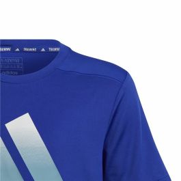 Camiseta de Manga Corta Infantil Adidas Icons Aeroready Azul