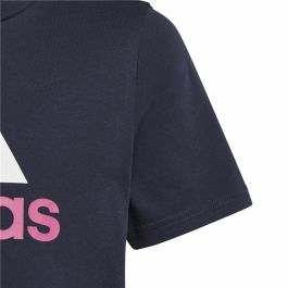 Camiseta de Manga Corta Infantil Adidas Essentials Azul oscuro