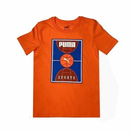 Camiseta de Manga Corta Infantil Puma Bppo Basket Blank Ba Naranja