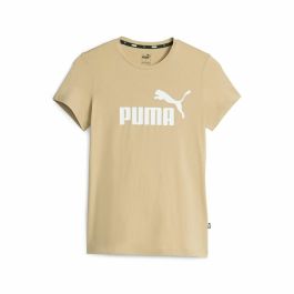Camiseta de Manga Corta Mujer Puma Ess Logo Beige