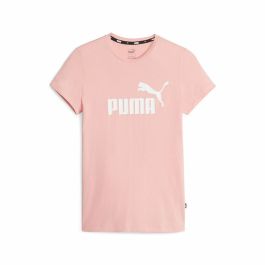 Camiseta de Manga Corta Mujer Puma Ess Logo Rosa claro