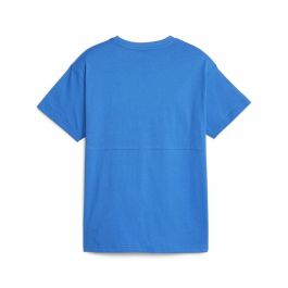 Camiseta de Manga Corta Infantil Puma Power Colorblock Azul 7-8 Años