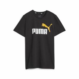 Camiseta de Manga Corta Infantil Puma Ess+ 2 Col Logo Negro