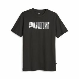 Camiseta de Manga Corta Hombre Puma Graphiccs Wordin Negro
