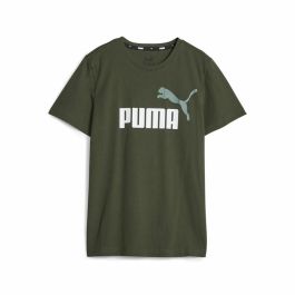 Camiseta de Manga Corta Infantil Puma Ess+ 2 Col Logo Verde oscuro 7-8 Años