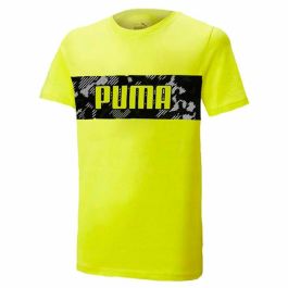 Camiseta de Manga Corta Infantil Puma Active Sports Graphic Amarillo