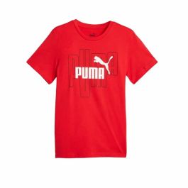 Camiseta de Manga Corta Infantil Puma Graphics No.1 Logo Rojo