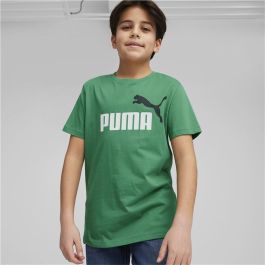 Camiseta de Manga Corta Infantil Puma Essentials+ Oliva