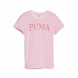 Camiseta de Manga Corta Infantil Puma Squad Rosa