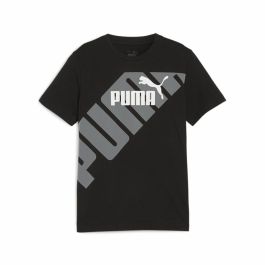 Camiseta de Manga Corta Infantil Puma Power Graphic Negro