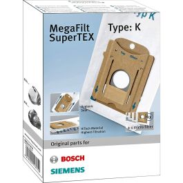 Bosch Bolsas de aspiradora Type K MegaFilt SuperTEX para Bosch y Siemens (4 unidades)