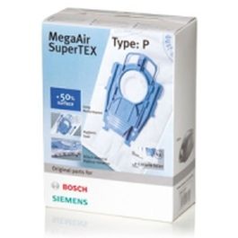 Bosch Bolsas de aspiradora Type P MegaAir SuperTEX para Siemens VS08 y Bosch BSG8 (4 bolsas, 1 filtro)