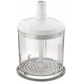 Bosch Zerkleinerer MFZ4050 para Batidoras de Mano MSM7xxx, Accesorio de Plástico/Acero Inoxidable Transparente/Blanco