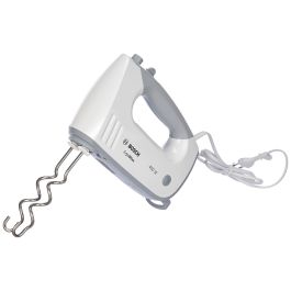 Bosch MFQ36480 Batidora de mano ErgoMixx 450W, 5 velocidades, función Turbo, varillas y ganchos, blanco/gris