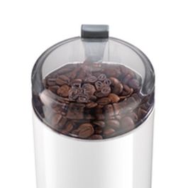 Bosch TSM6A011W Molinillo de Café Eléctrico 180W, 75g Granos, Acero Inoxidable, Molido Fino, Blanco