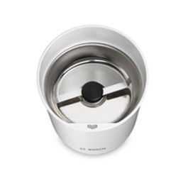 Bosch TSM6A011W Molinillo de Café Eléctrico 180W, 75g Granos, Acero Inoxidable, Molido Fino, Blanco