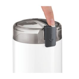 Bosch TSM6A011W Molinillo de Café Eléctrico 180W, 75g Granos, Acero Inoxidable, Molido Fino, Blanco