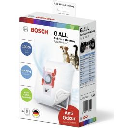 Bosch Bolsas de Aspiradora Type G AirFresh para Aspiradora Cilíndrica, Accesorio BBZAFGALL, Blanco, 4 Unidades