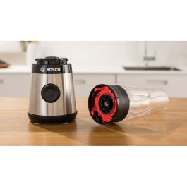 Bosch MMB2111M Batidora de Vaso VitaPower Serie 2, 450W, 0.6L, Picahielos, Acero Inoxidable/Negro
