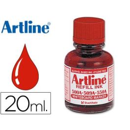 Tinta Artline Rojo Para Rotulador Pizarra Blanca 500A Bote 20 mL