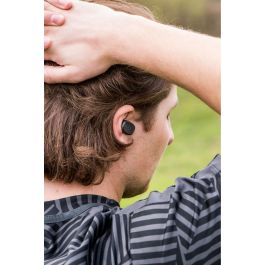Lenco EPB-440 Auriculares In-Ear Inalámbricos Negros IP67 Resistentes al Agua con Bluetooth 4.2 y Control de Volumen