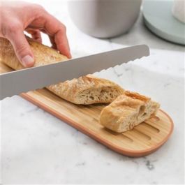 Berghoff 3950087 Tabla de Cortar Baguette de Bambú Ranurada para Migas Larga para Pan Francés