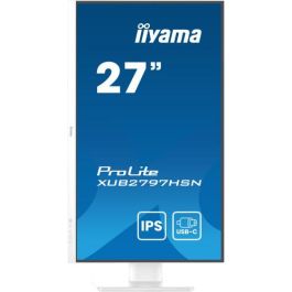 Iiyama ProLite XUB2797HSN-W2 Monitor 27" Full HD IPS, USB-C, LAN, DP-OUT, 300cd/m², Blanco Iiyama ProLite XUB2797HSN-W2 Monitor 27" Full HD IPS, USB-C, LAN, DP-OUT, 300cd/m², Blanco