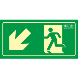 Syssa Señal de Salida de Emergencia Izquierda Escalera Bajando PVC Fotoluminiscente 320x160 mm Precio: 2.8900003. SKU: B1EWP3GRVM