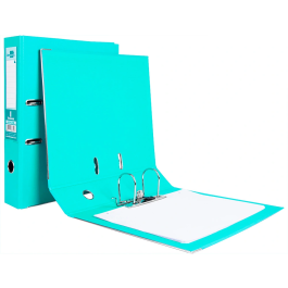 Liderpapel Documenta Archivador de Palanca Folio Verde Claro 75 mm con Compresor