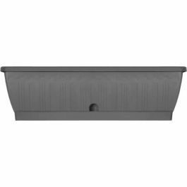 Garden Id 08200539 Jardinera Terraflor Antracita 60cm con Reserva de Agua, Reciclada y 100% Reciclable, Alta Durabilidad