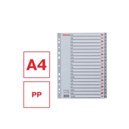 Separadores Esselte A-Z Abecedario Gris A4 (10 Unidades)