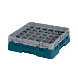 CAMBRO - 36S318-414 - Cesta de lavado 36 comp. 1 altura - 7,2 cm Ø máx. - alt. máx. 9,4 cm - 50 x 50 x 14,3 cm - Cerceta Precio: 45.78999975. SKU: B18RE25XAQ